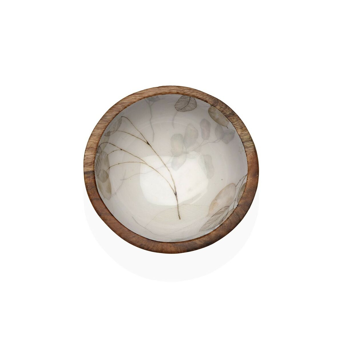 Bol para Aperitivos Versa Bambú Porcelana Madera de mango 13 x 7 x 13 cm