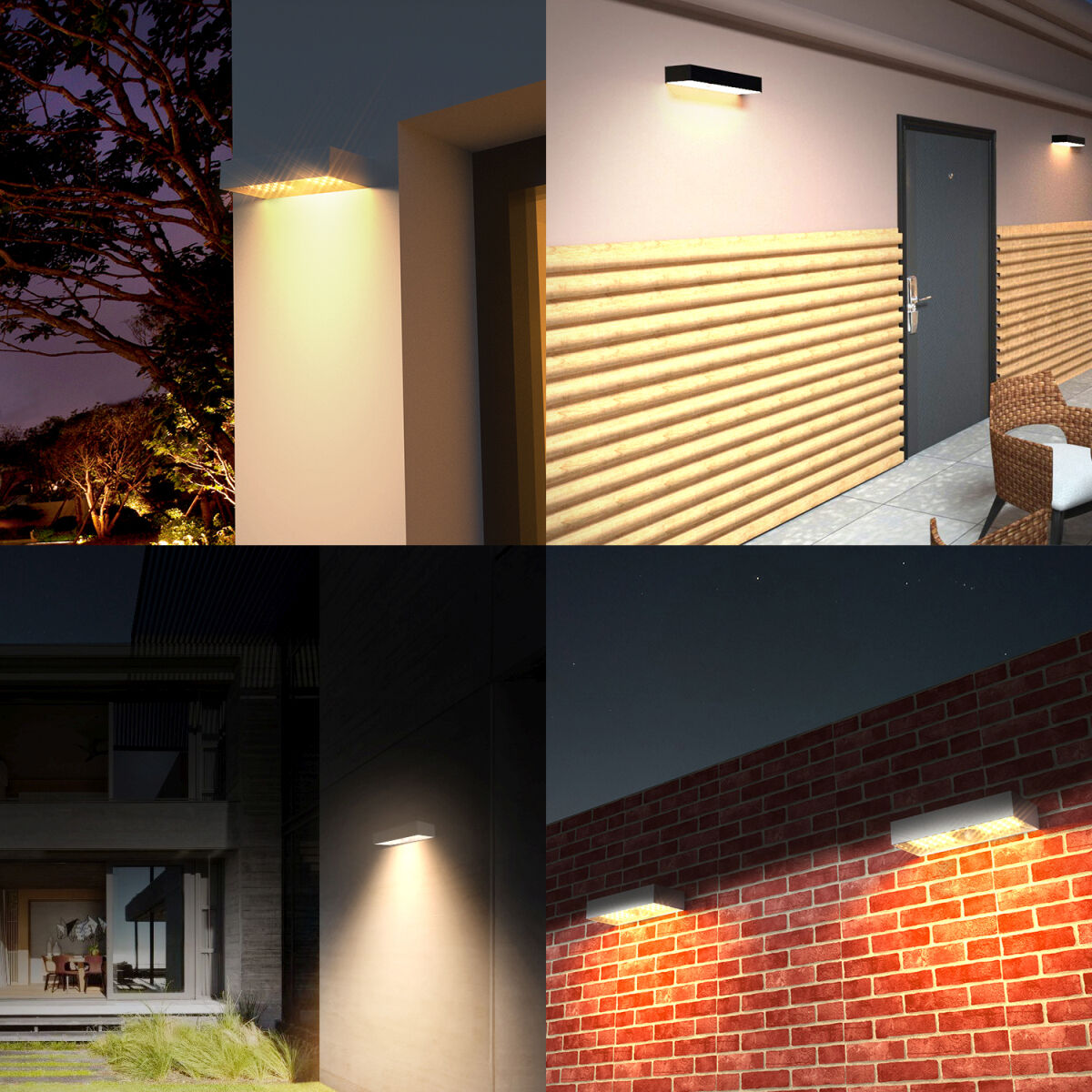 Aplique de Pared Velamp TEGEL Blanco Policarbonato 6 W 800 lm (4000 K)