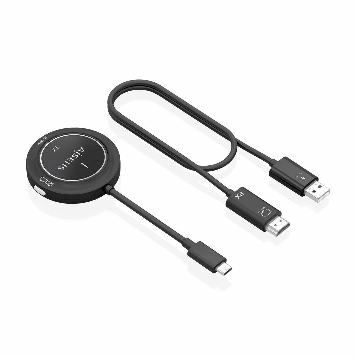 Cable USB-C a HDMI Aisens ASWL-H2KC30M004-BK Negro