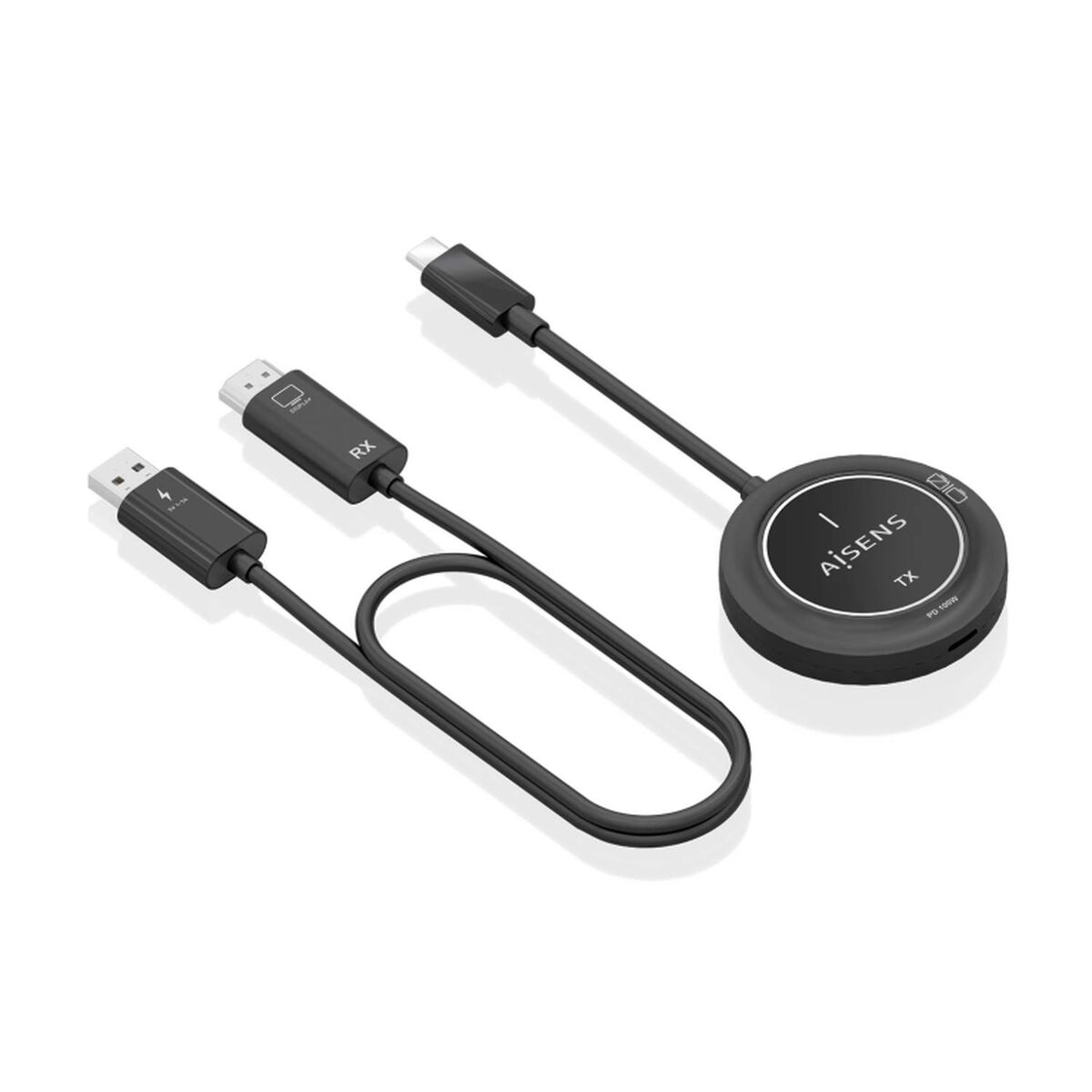 Cable USB-C a HDMI Aisens ASWL-H2KC30M004-BK Negro