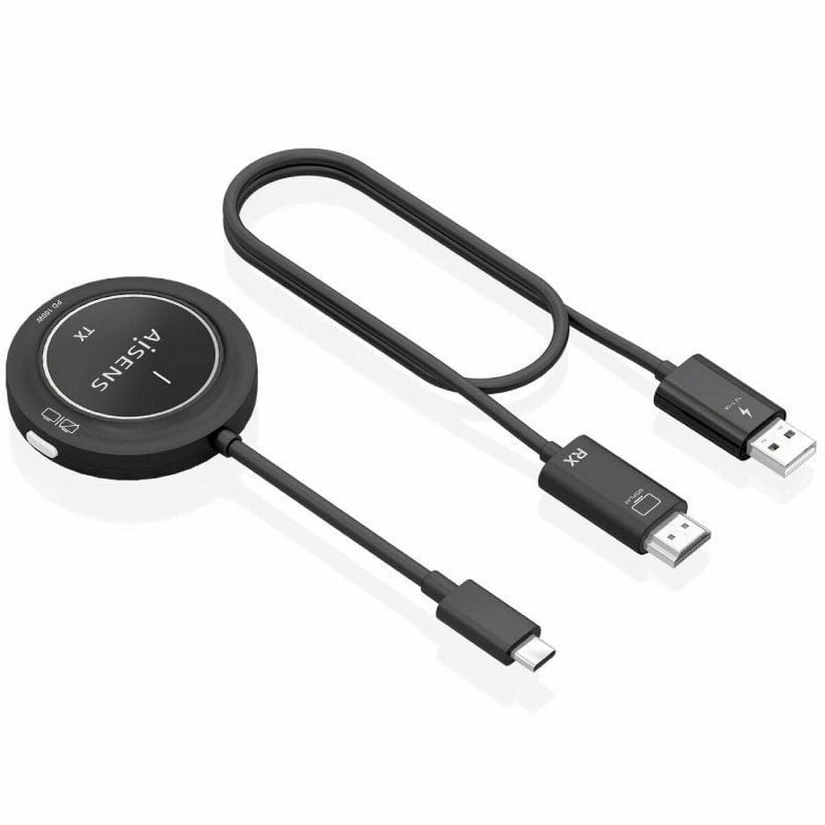 Cable USB-C a HDMI Aisens ASWL-H2KC30M004-BK Negro