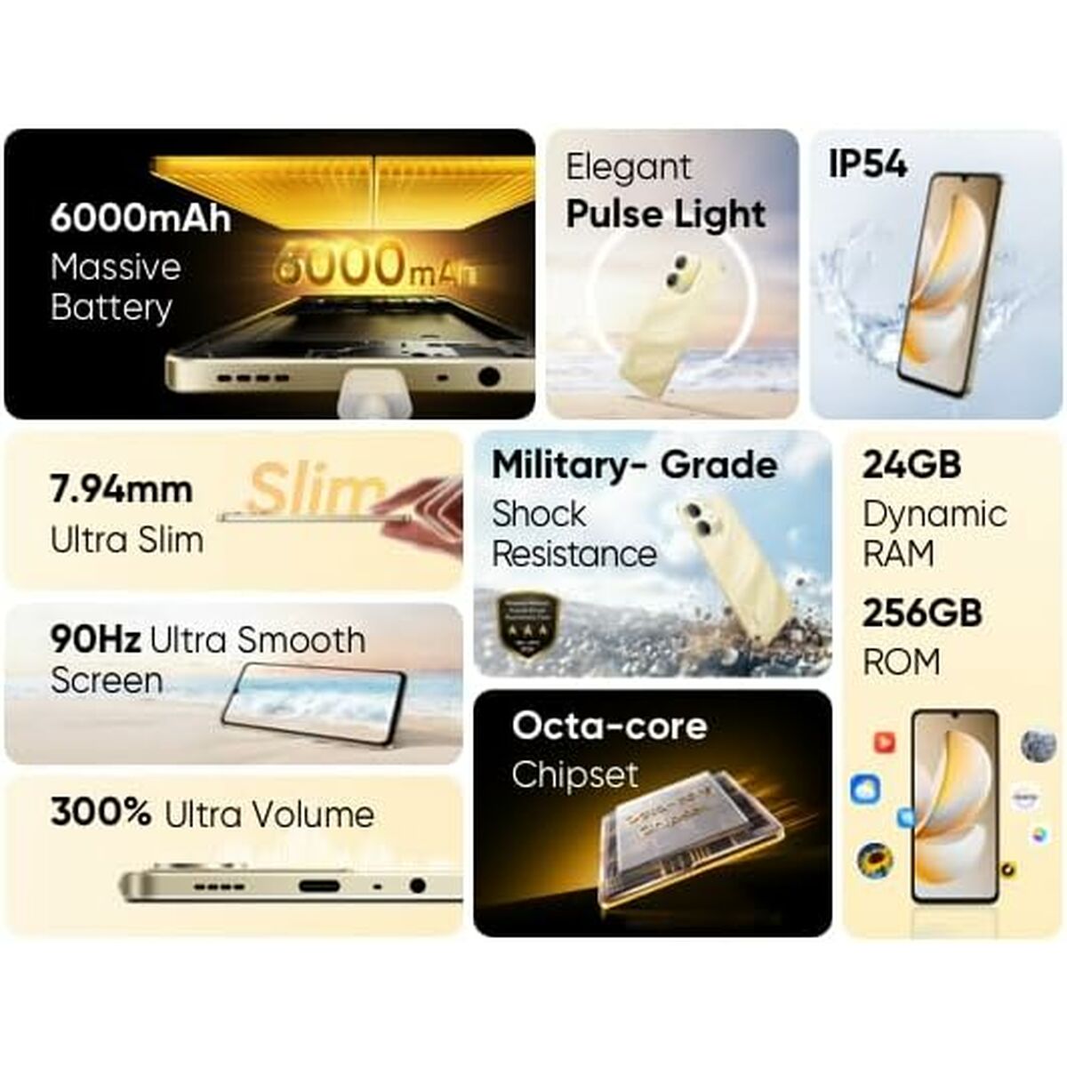 Smartphone Realme RMX5313 6,74" Octa Core 4 GB RAM 64 GB Oro