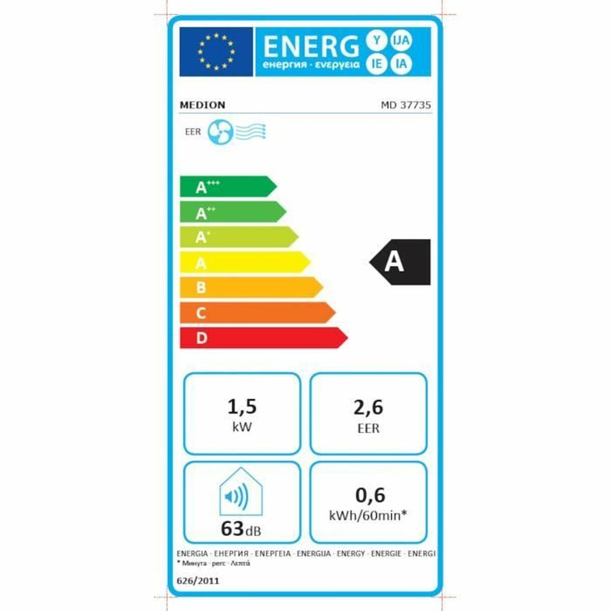 Aire Acondicionado Portátil Medion Blanco A