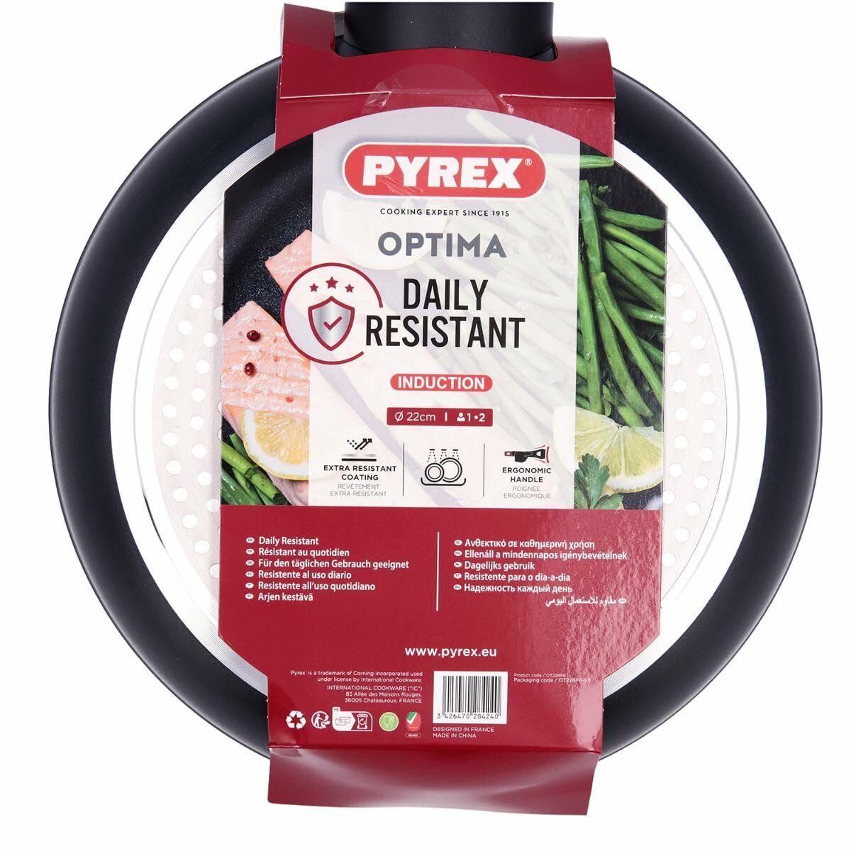 Sartén Pyrex Negro Aluminio Ø 22 cm
