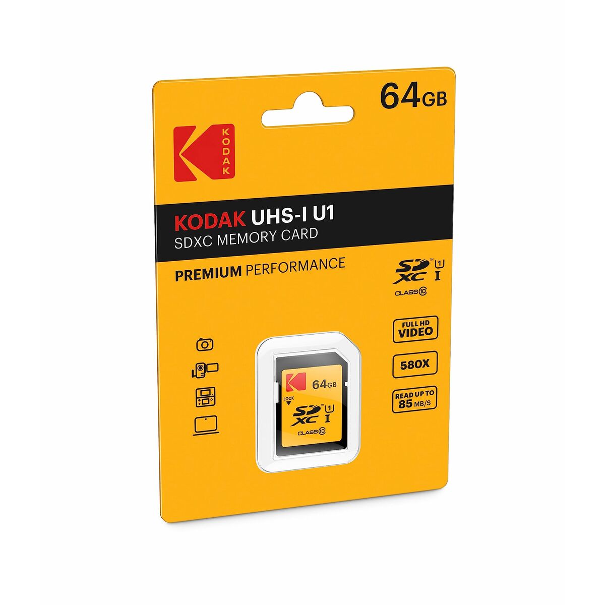 Tarjeta de Memoria Micro SD con Adaptador Kodak EKMSD64GXC10K 64 GB