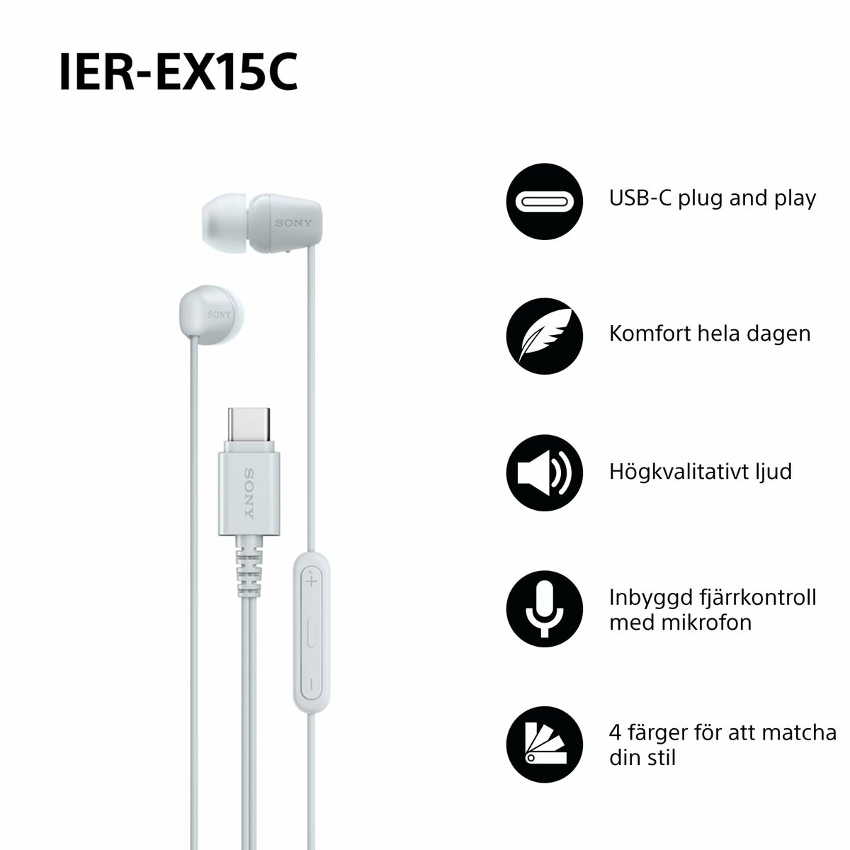 Auriculares Sony IEREX15CW