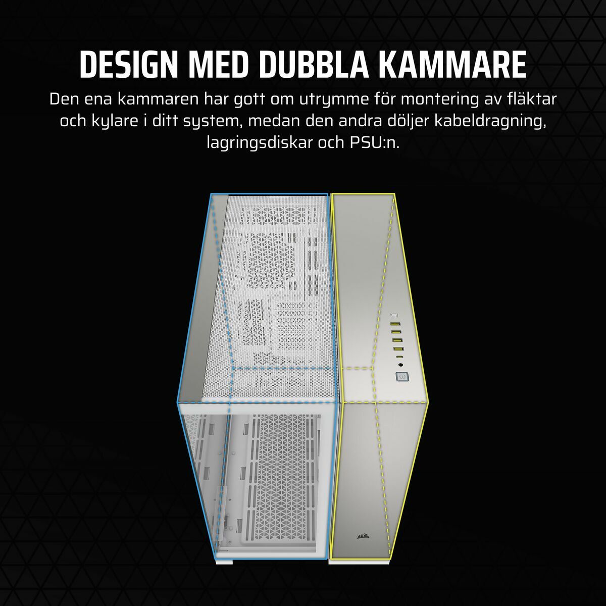 Caja Semitorre ATX Corsair 6500X Blanco