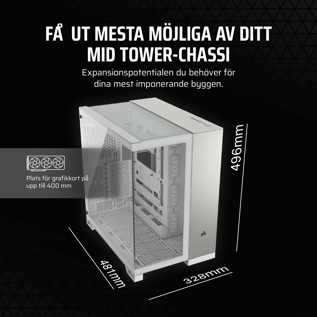 Caja Semitorre ATX Corsair 6500X Blanco