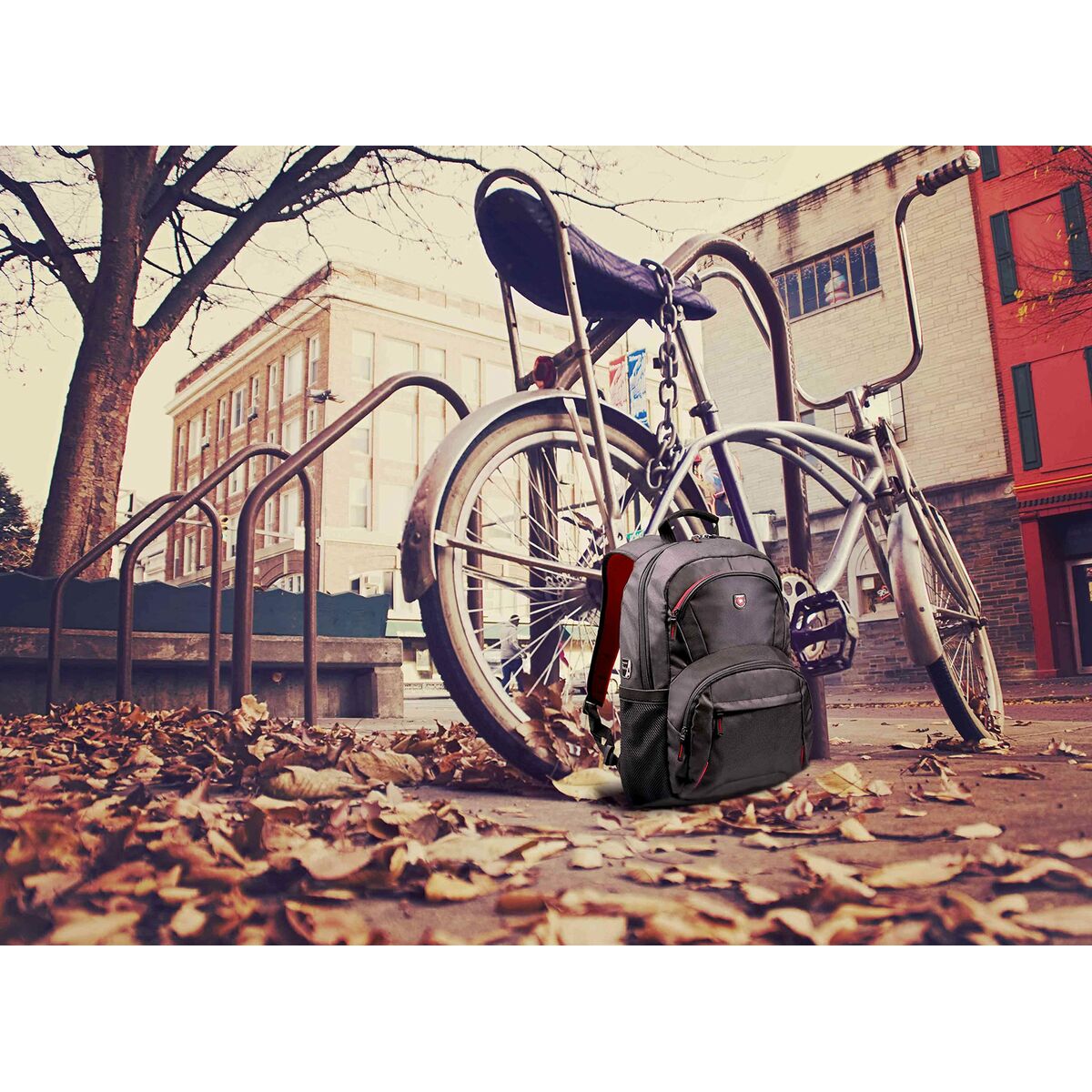 Mochila para Portátil Port Designs HOUSTON Negro