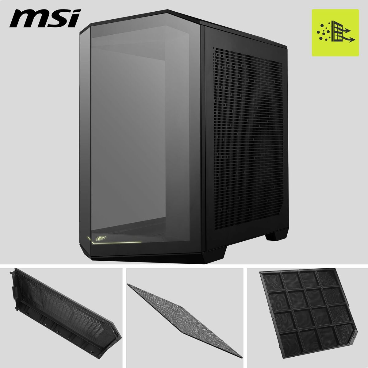 Caja Semitorre ATX MSI MAG PANO 100R PZ Negro