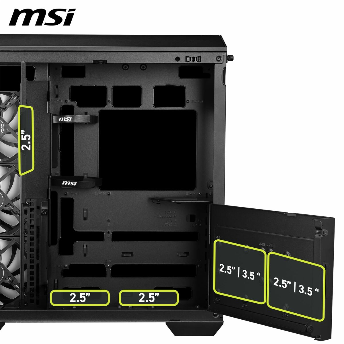 Caja Semitorre ATX MSI MAG PANO 100R PZ Negro