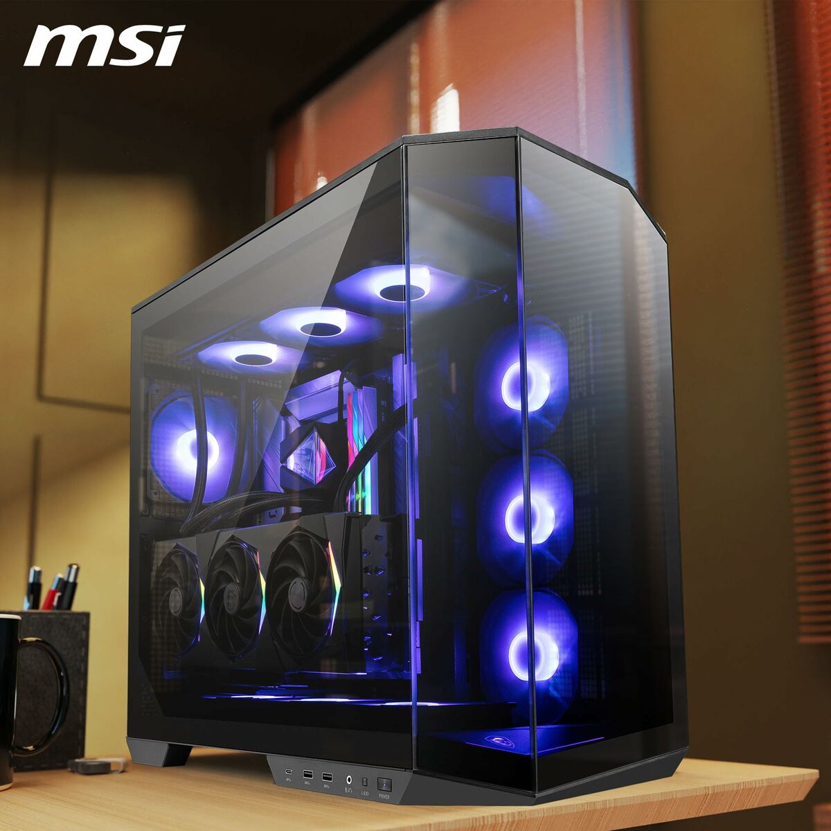 Caja Semitorre ATX MSI MAG PANO 100R PZ Negro