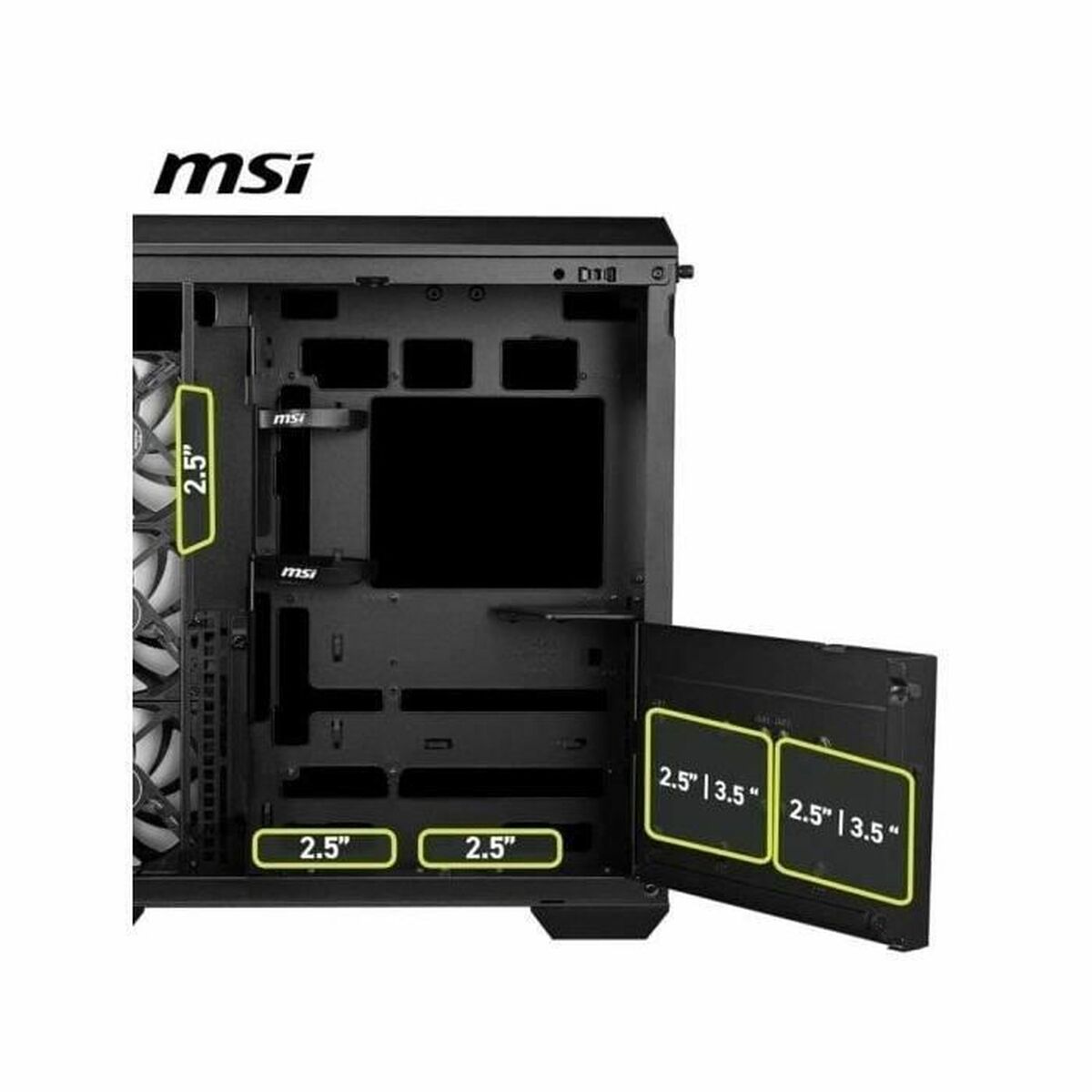 Caja Semitorre ATX MSI MAG PANO 100R PZ Negro