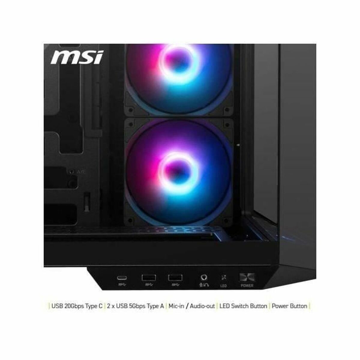 Caja Semitorre ATX MSI MAG PANO 100R PZ Negro