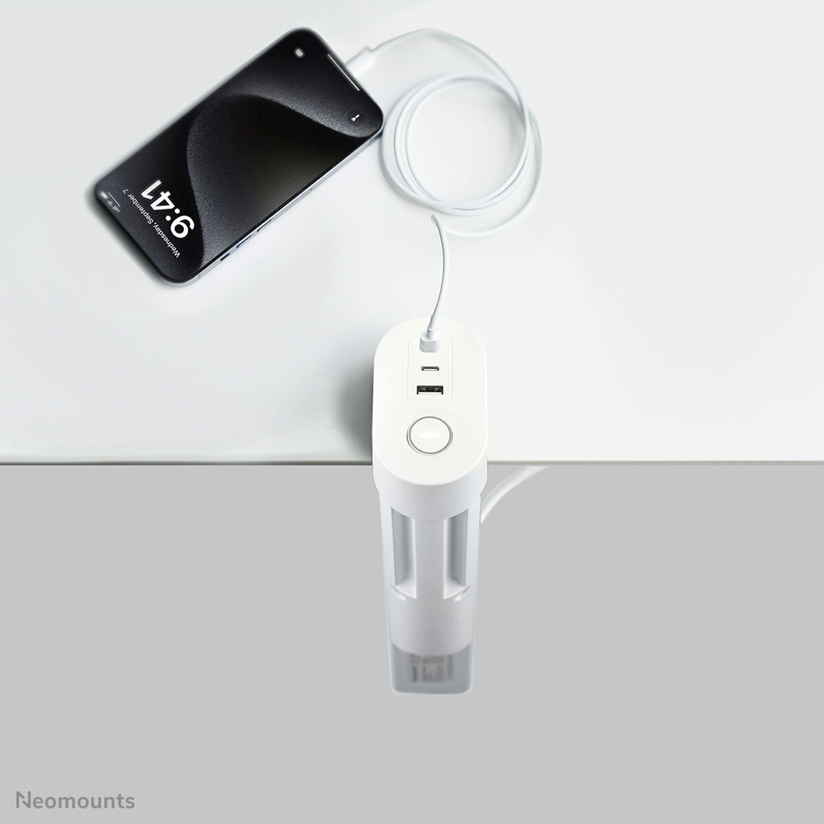 Regleta Neomounts VOLT DESK CLAMP Blanco (1,4 m)