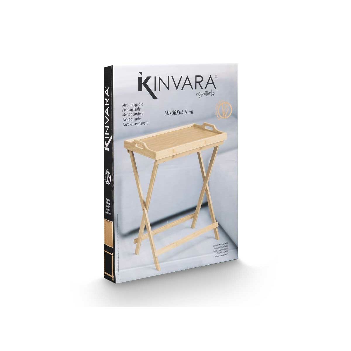 Mesa Auxiliar Plegable Kinvara Natural 50 x 36 x 64,5 cm