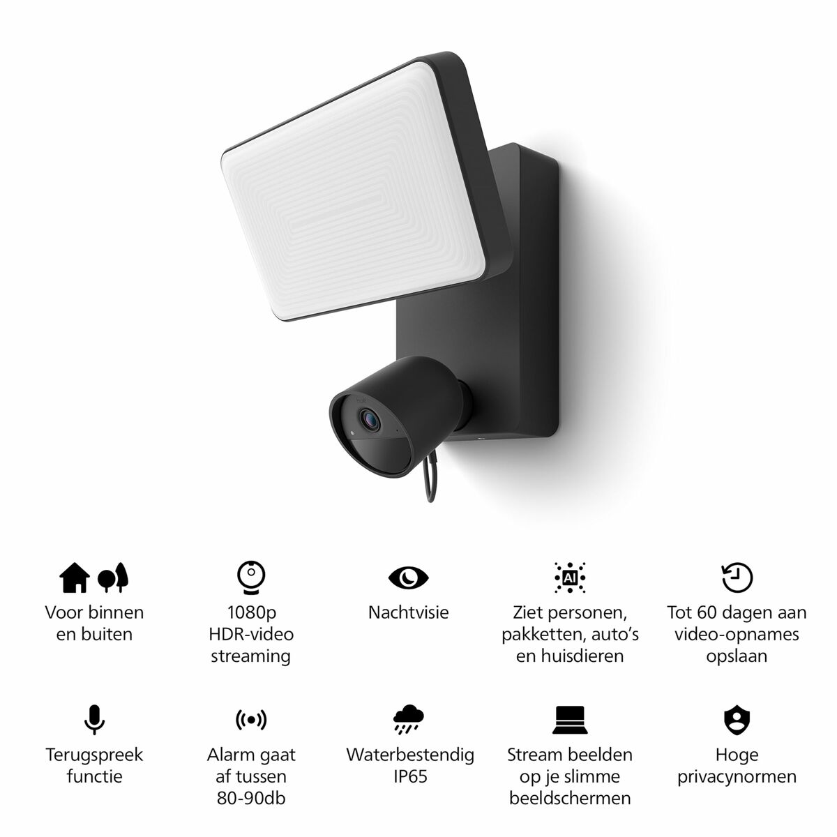 Cámara de vigilancia simulada Philips Hue Secure Flood Light