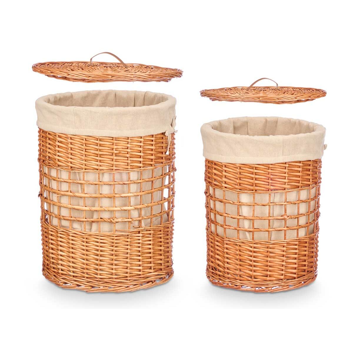 Juego de Cestos Kipit Natural Mimbre 2 Piezas