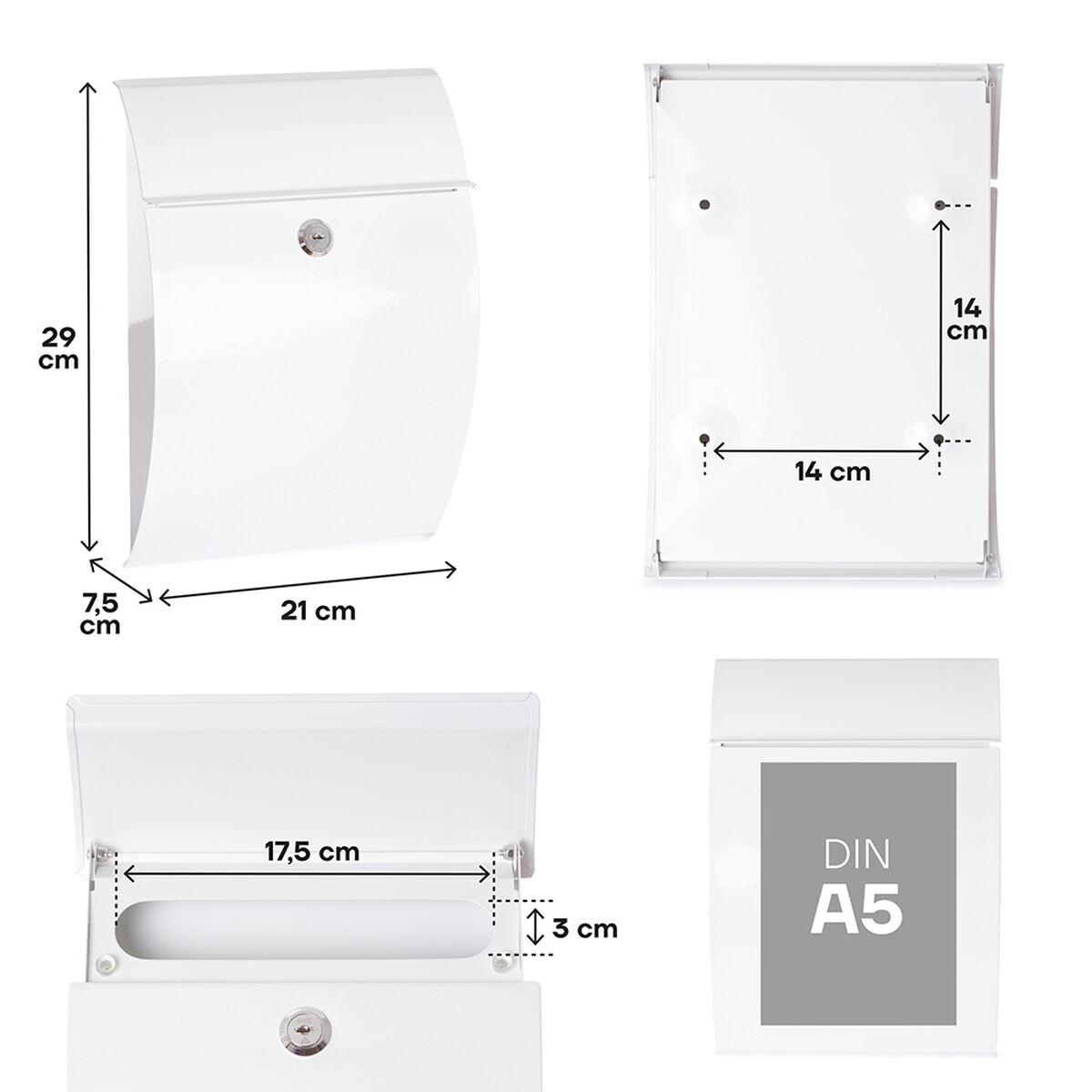 Buzón Arregui Blanco Acero