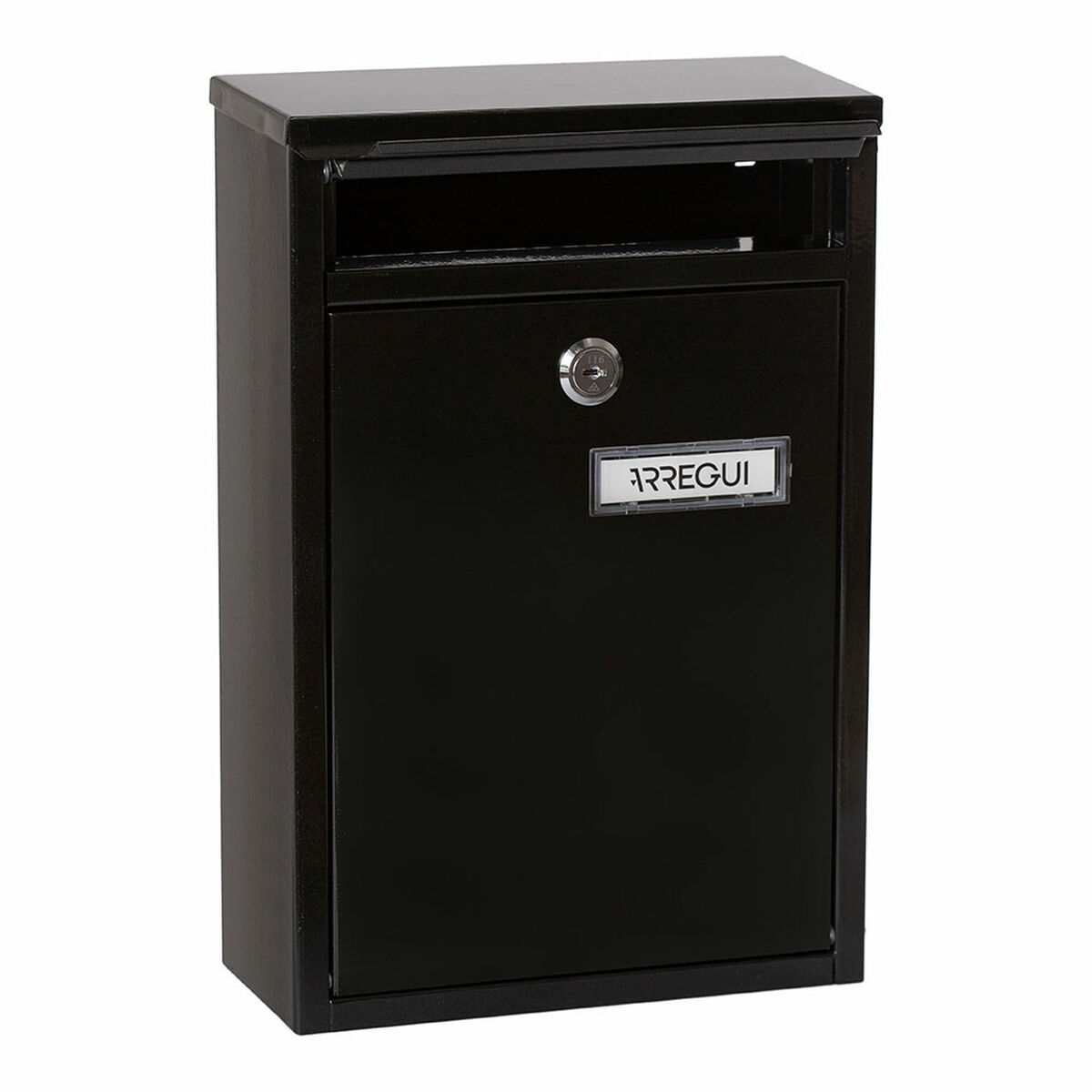 Buzón Arregui Negro Acero 22 X 8 X 32 cm