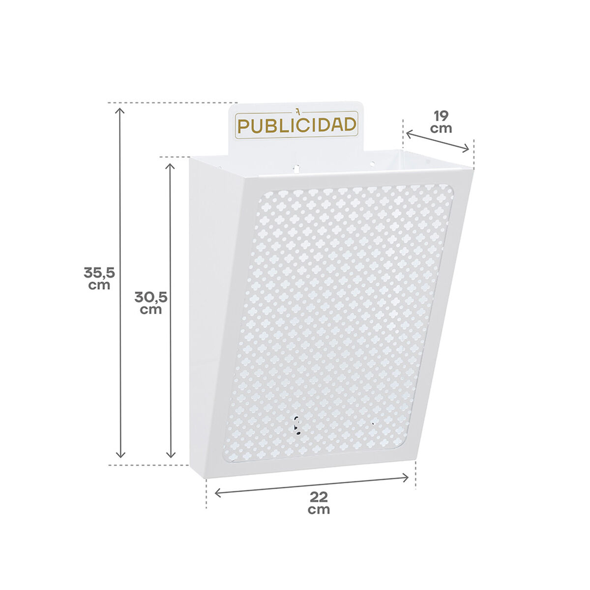 Buzón Arregui Blanco Acero 22 x 19 x 35,5 cm 3 Piezas