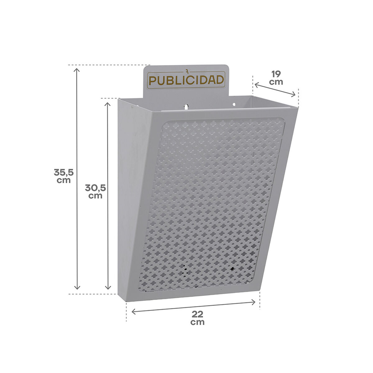 Buzón Arregui Plateado Acero 22 x 19 x 35,5 cm
