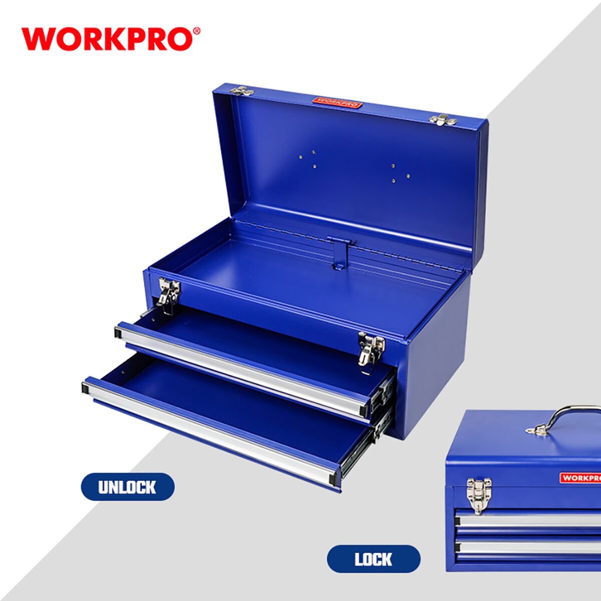 Caja de Herramientas Workpro Acero