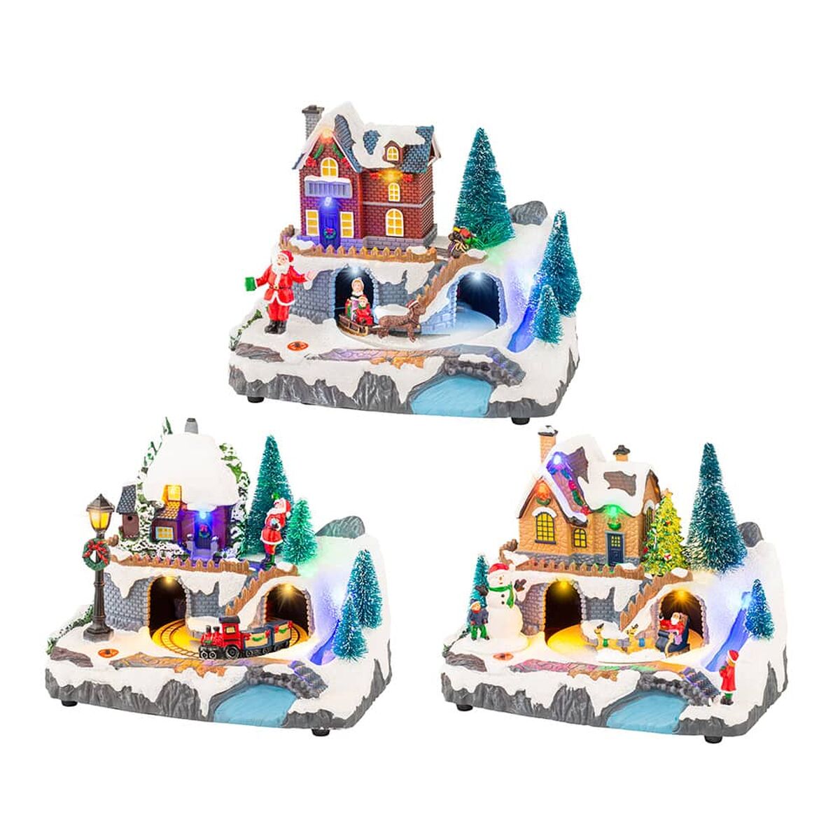 Adorno Navideño Lumineo 20,8 X 16,3 X 13,9 cm (3 Unidades)