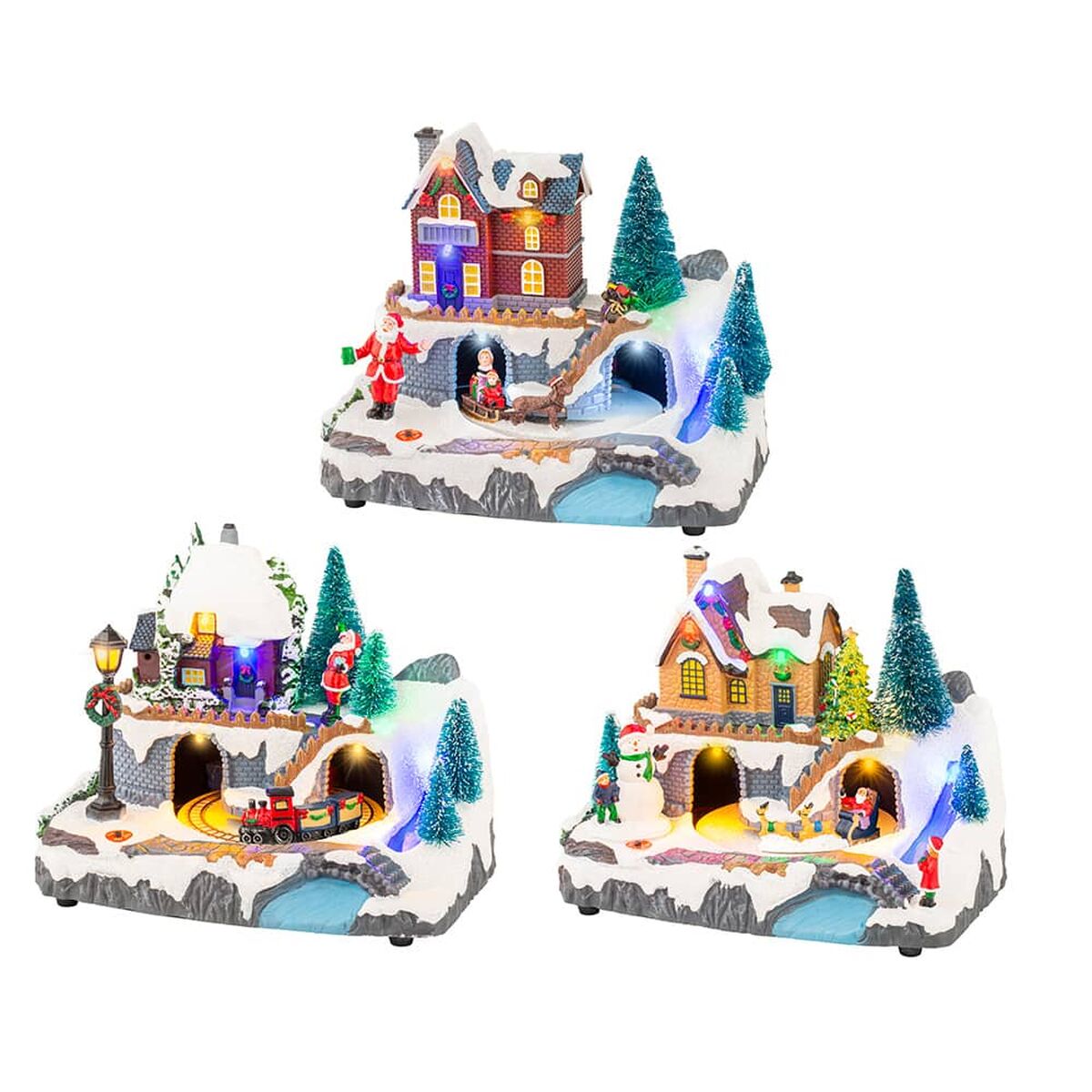Adorno Navideño Lumineo 20,8 X 16,3 X 13,9 cm (3 Unidades)
