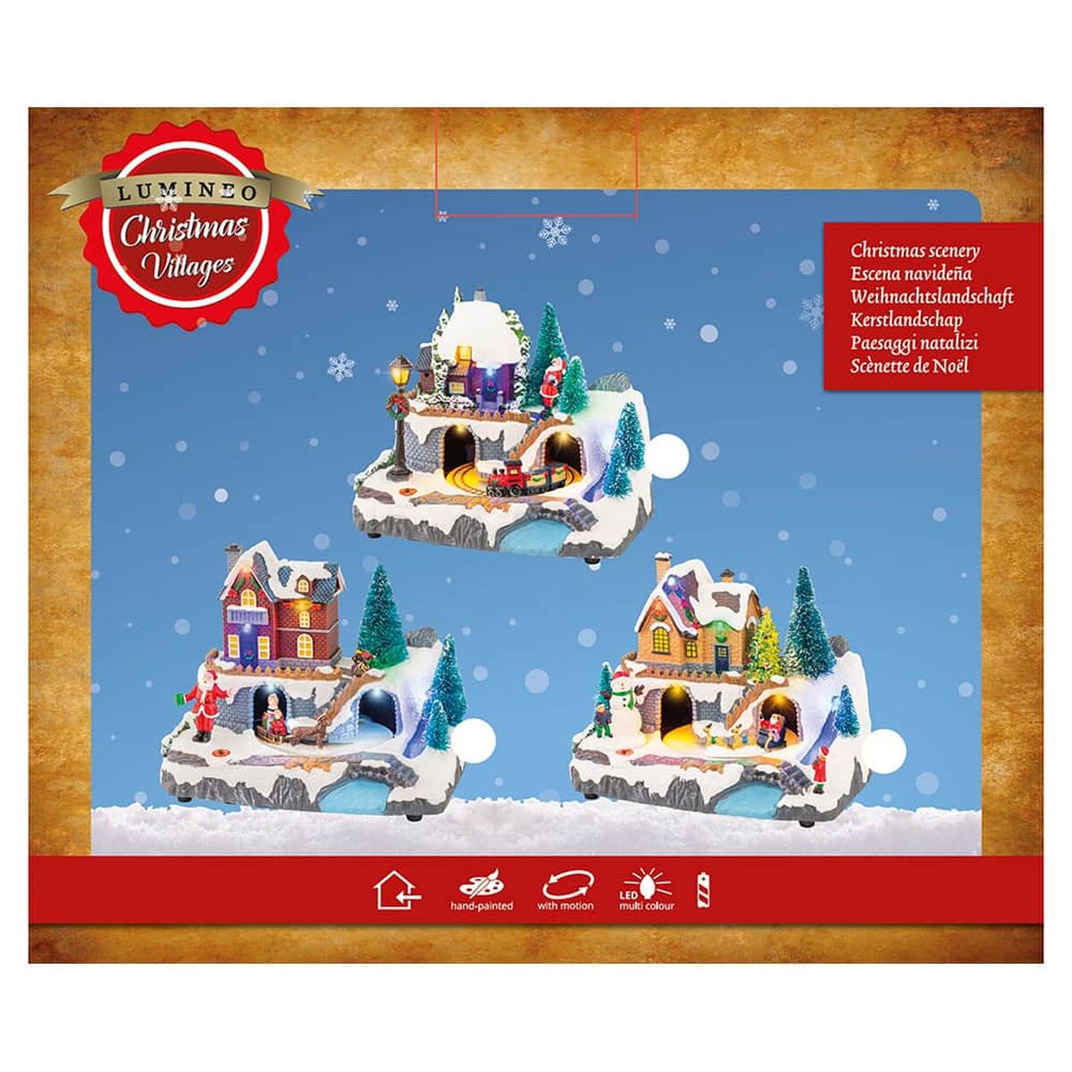 Adorno Navideño Lumineo 20,8 X 16,3 X 13,9 cm (3 Unidades)