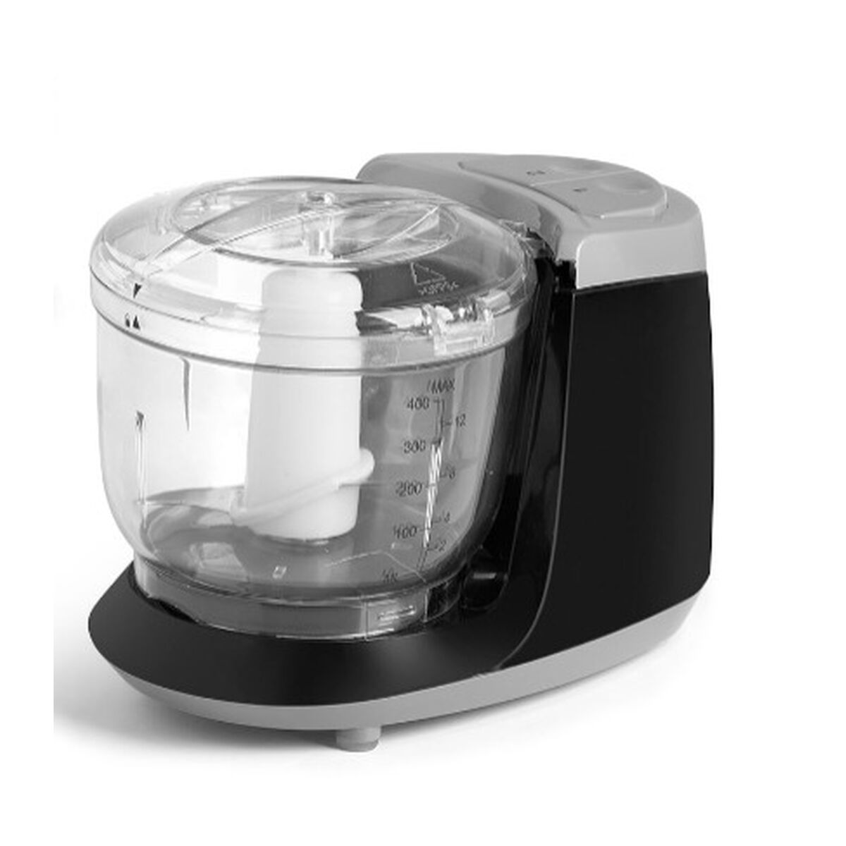 Picadora Argon Negro Gris Transparente Plateado Acero Inoxidable Plástico 400 ml 350 W