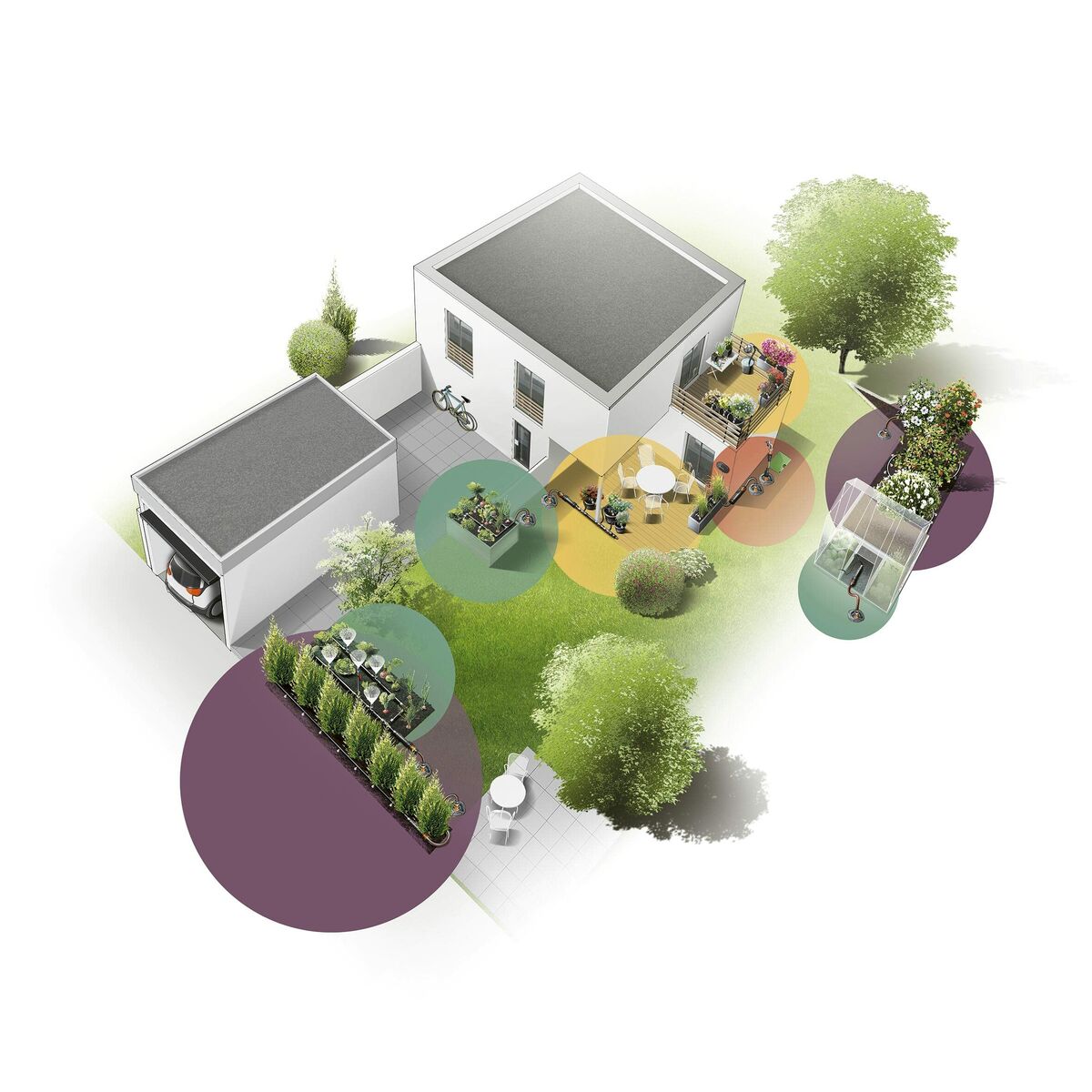 Sistema de riego por goteo Gardena 13501-20