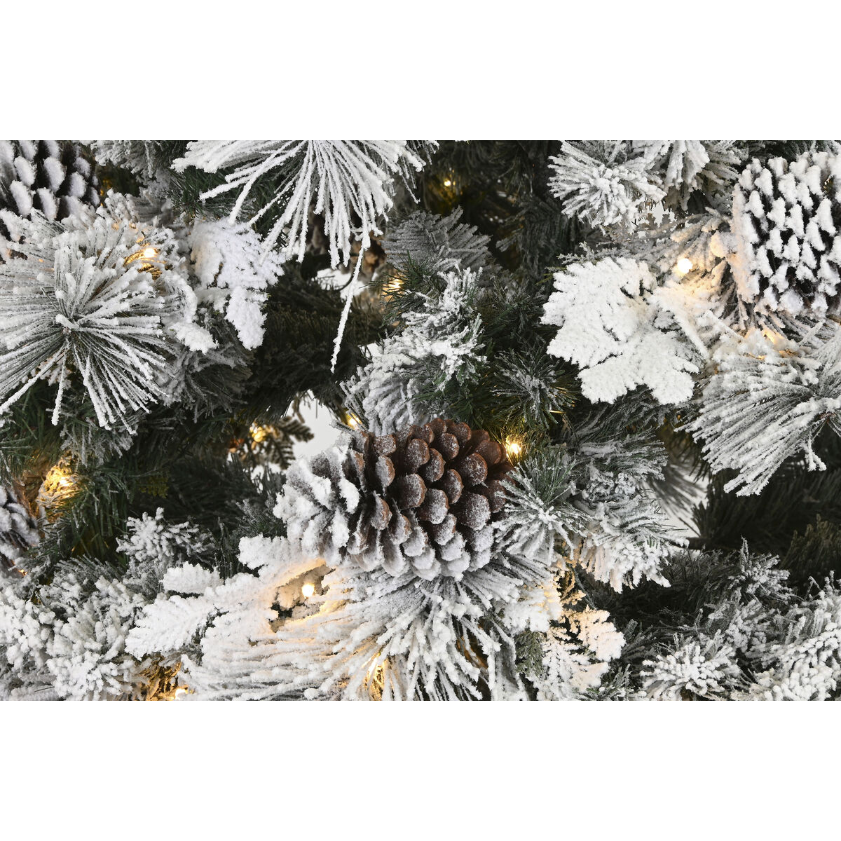 Árbol de Navidad Home ESPRIT Blanco PVC Nevado 140 x 140 x 240 cm
