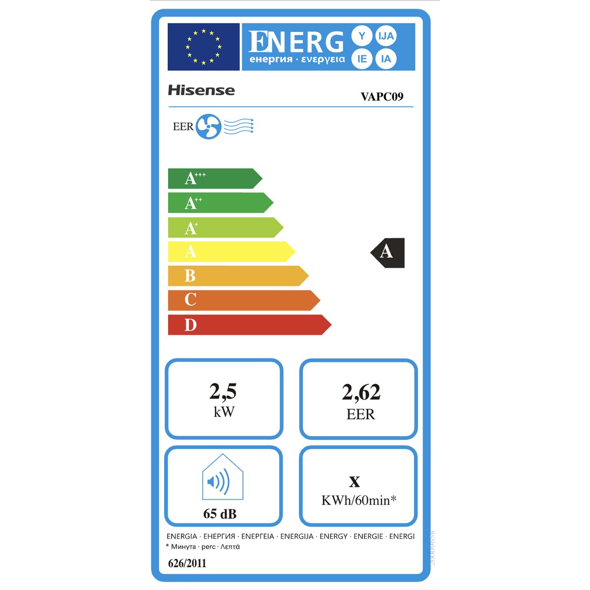 Aire Acondicionado Hisense VAPC09