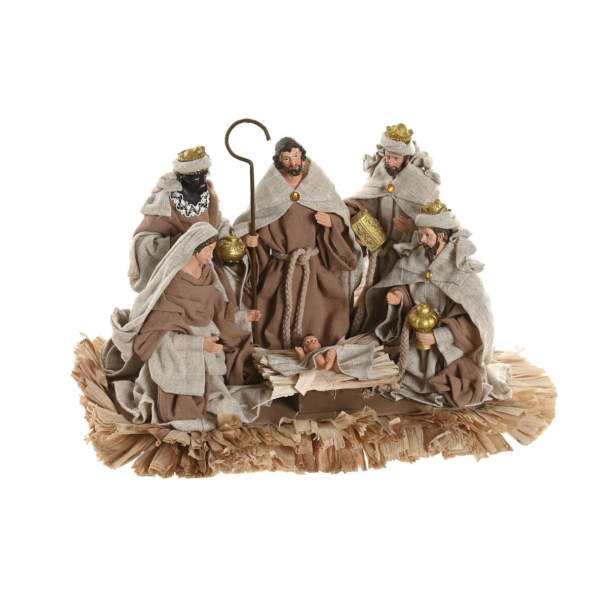 Belén de Navidad Home ESPRIT Marrón Beige Resina 40 X 24 X 23,5 CM