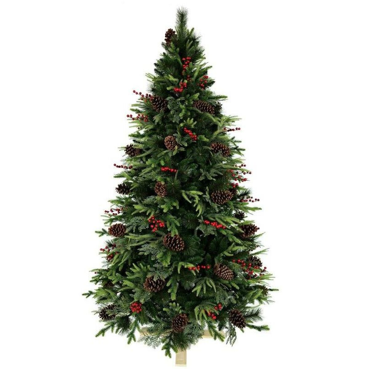 Árbol de Navidad Home ESPRIT Rojo Verde PVC 129 X 129 X 240 CM