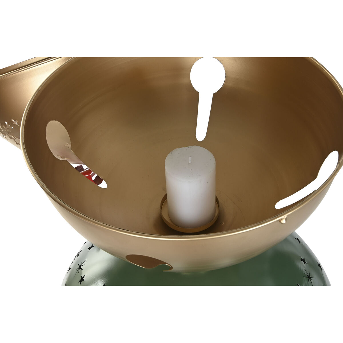 Adorno Navideño Home ESPRIT Rojo Verde Dorado 61 X 61 X 163 CM