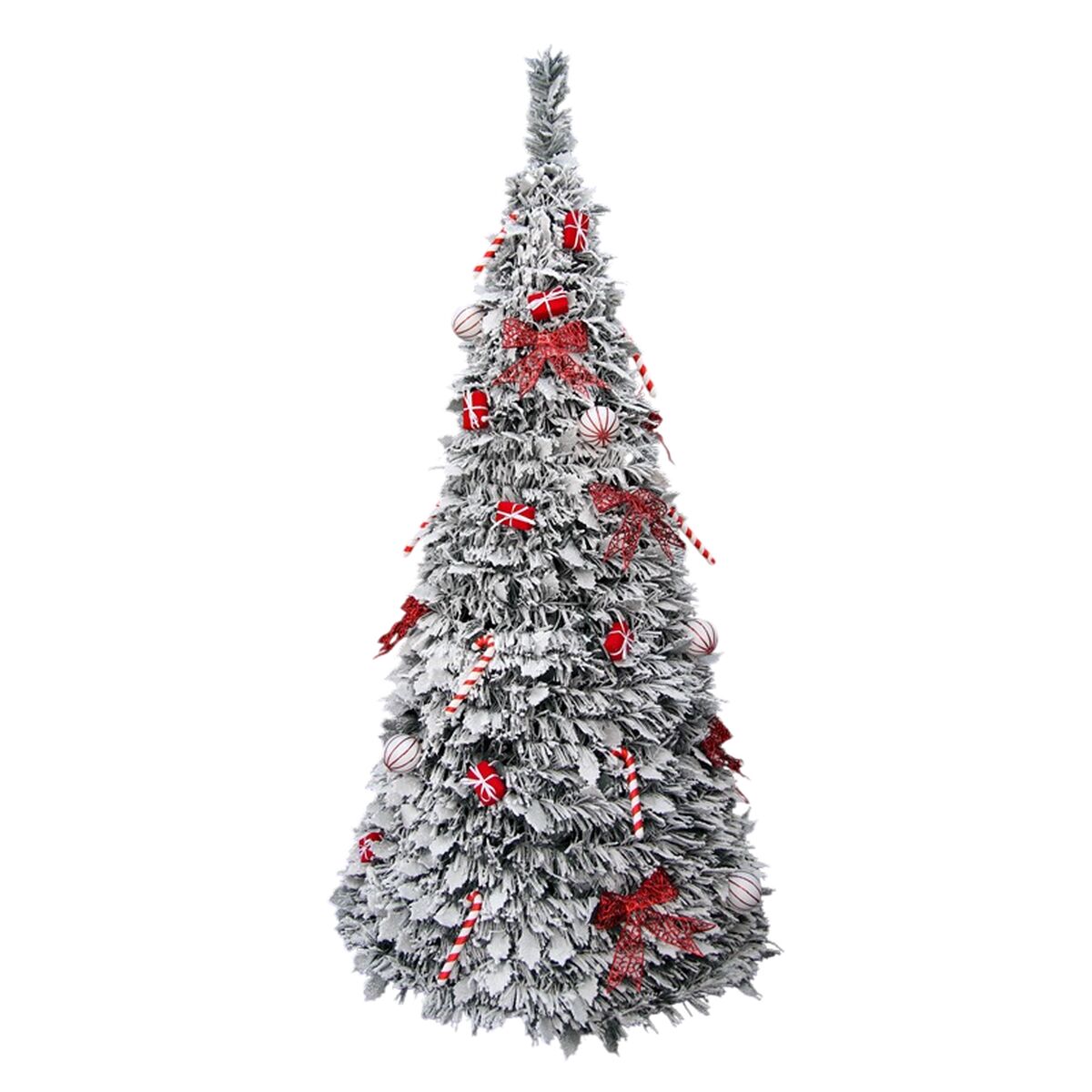 Árbol de Navidad Home ESPRIT Blanco Rojo PVC Nevado