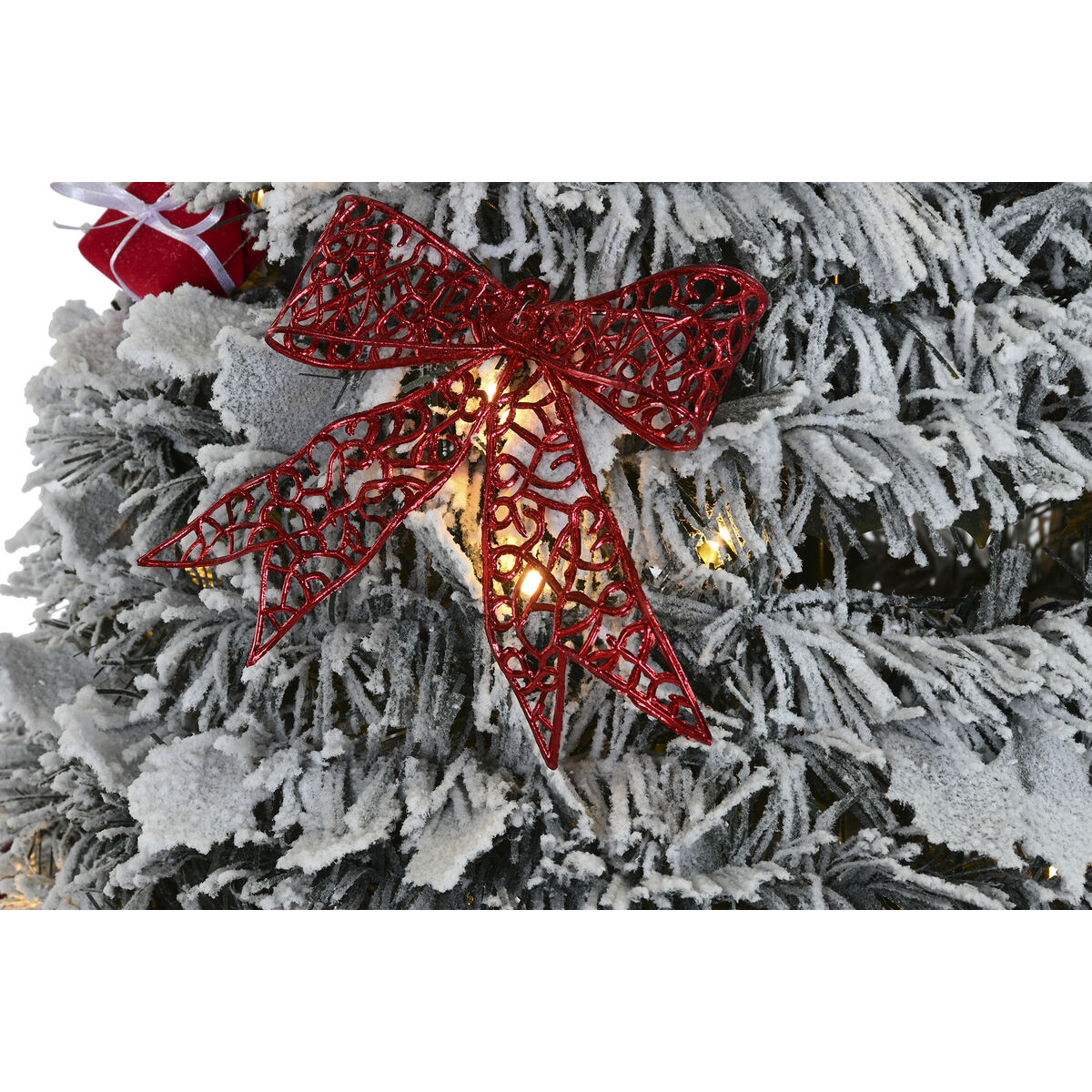Árbol de Navidad Home ESPRIT Blanco Rojo PVC Nevado