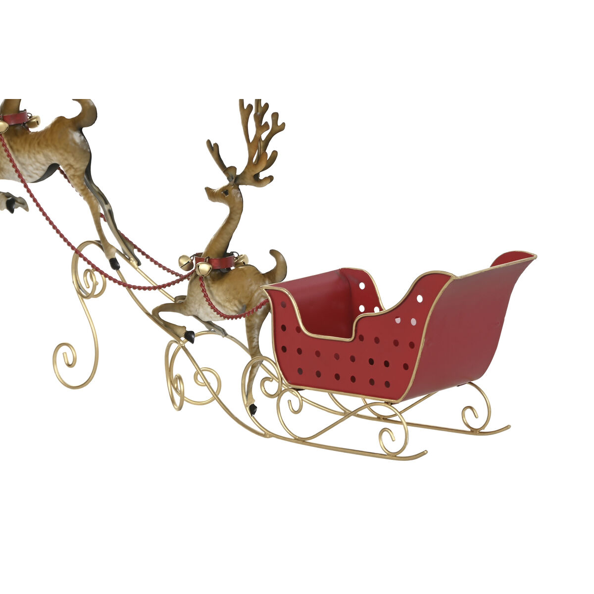 Adorno Navideño Home ESPRIT Rojo Dorado Reno 86 X 14,5 X 57 CM