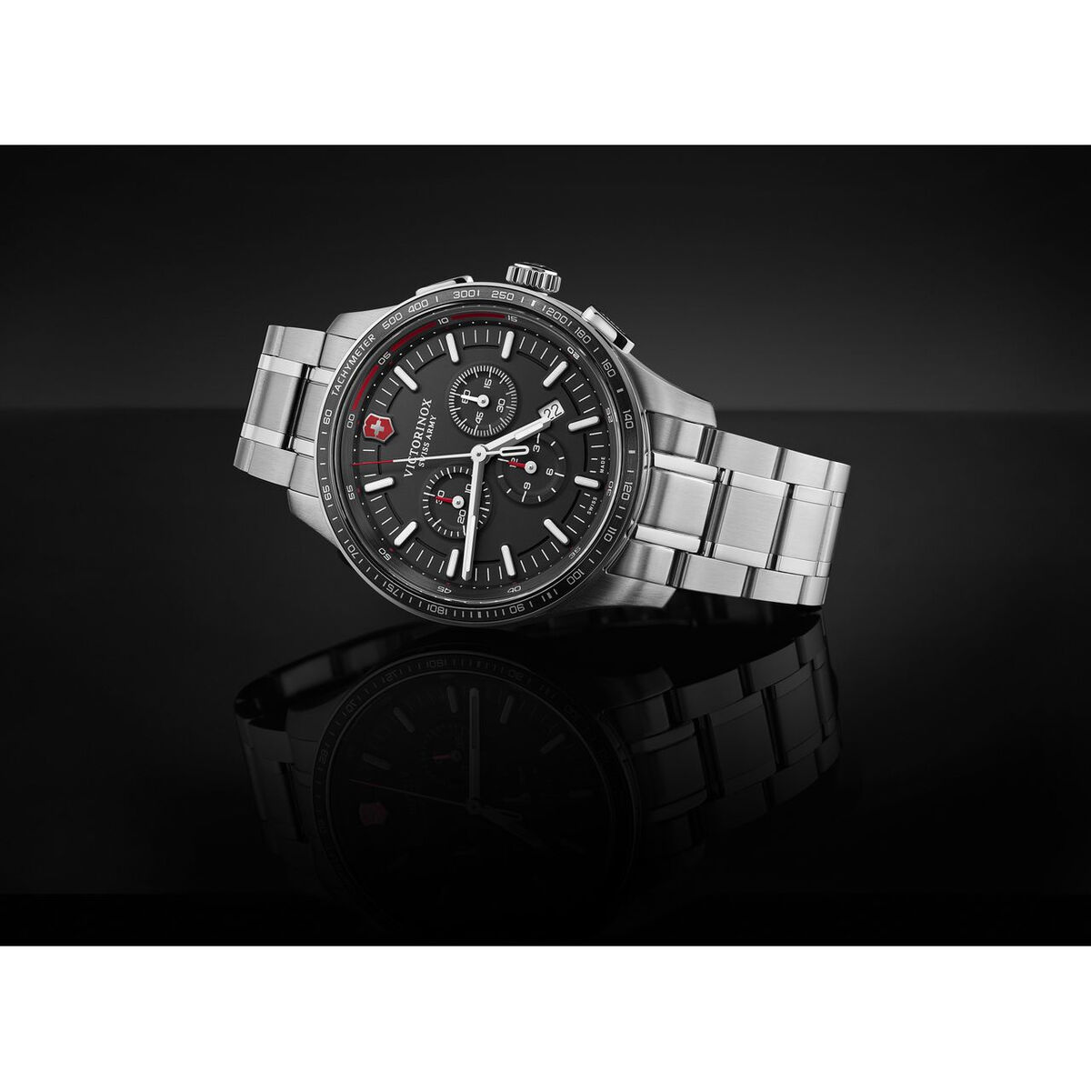 Reloj Hombre Victorinox V241816 Negro Plateado