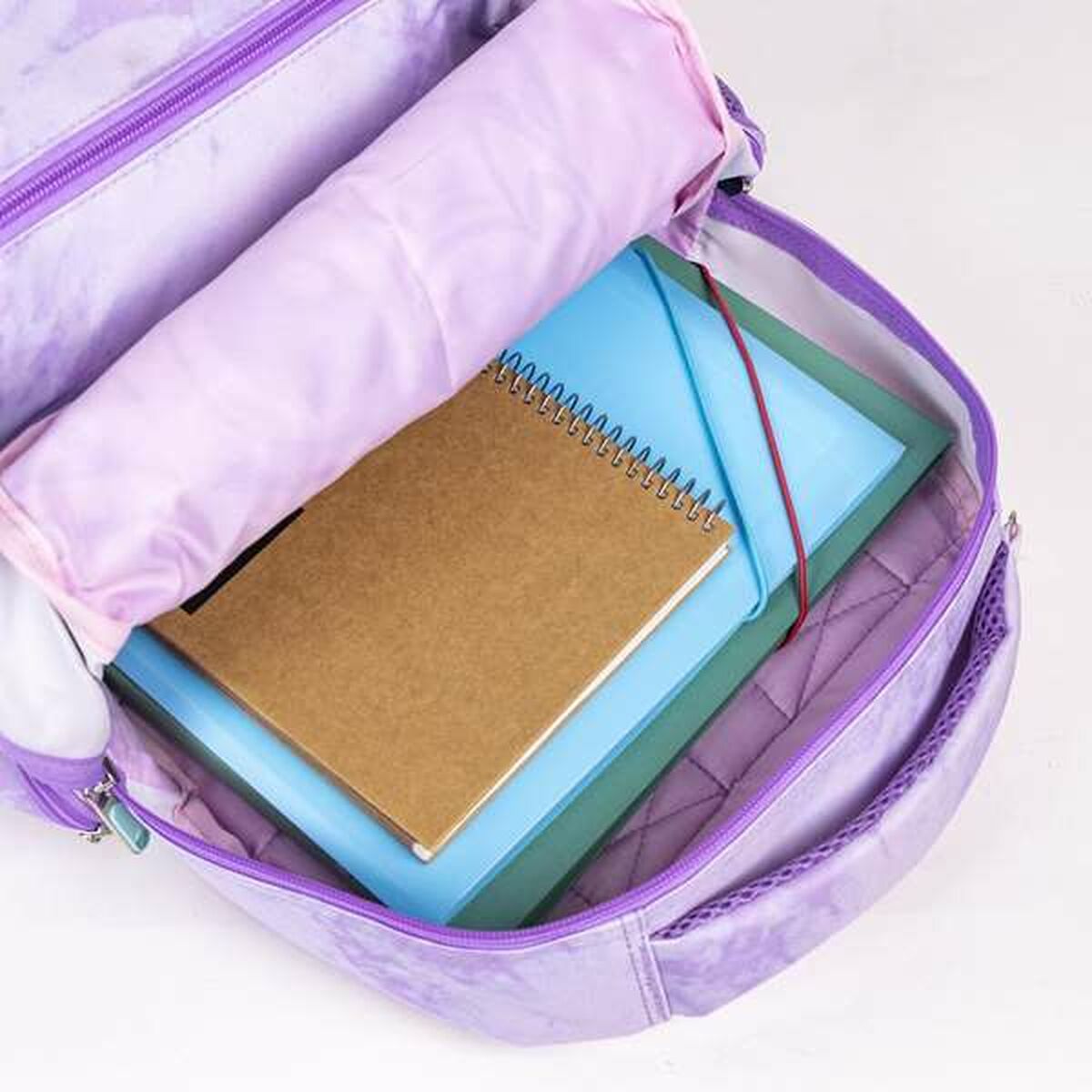 Mochila Escolar Stitch Lila