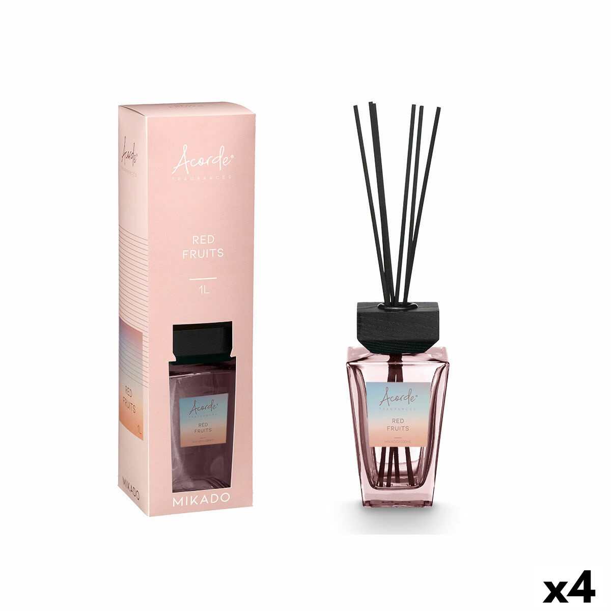 Varitas Perfumadas Acorde RED FRUITS 1 L (4 Unidades)