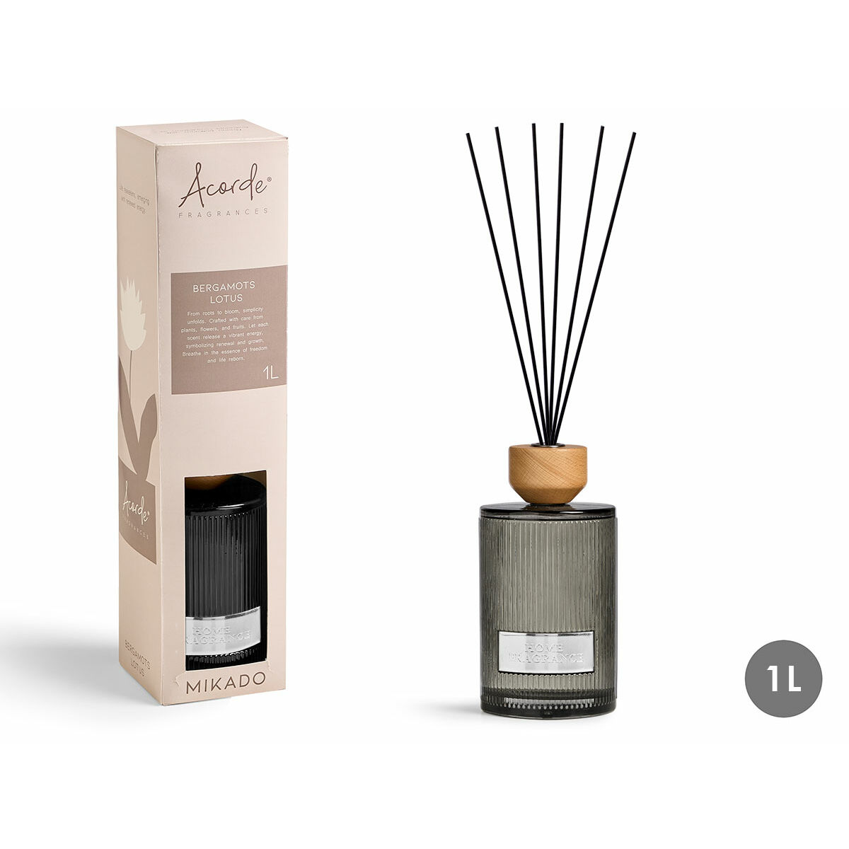 Varitas Perfumadas Acorde BERGAMOTS LOTUS 1 L (4 Unidades)