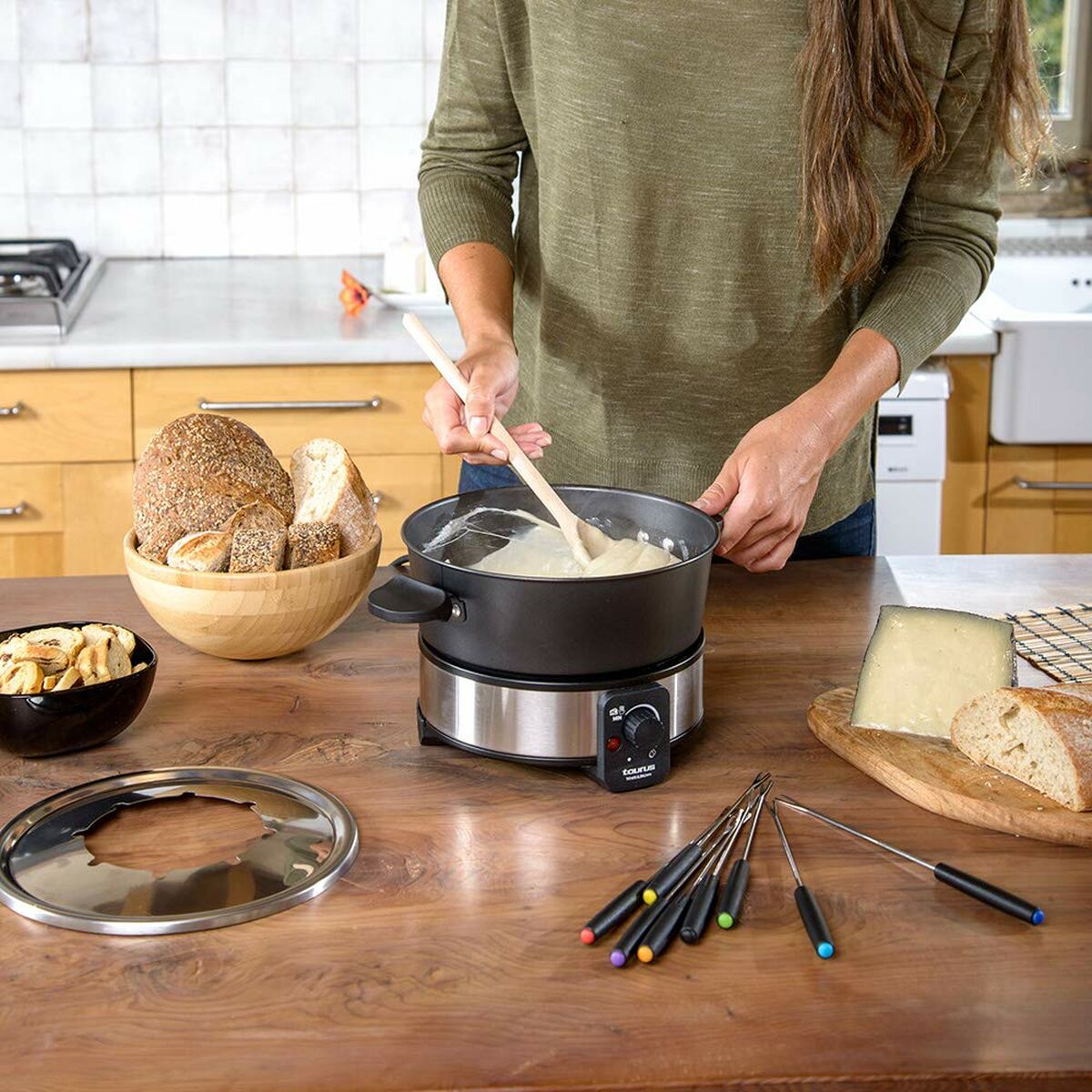 Fondue Taurus FF2 Negro Plateado 1000 W