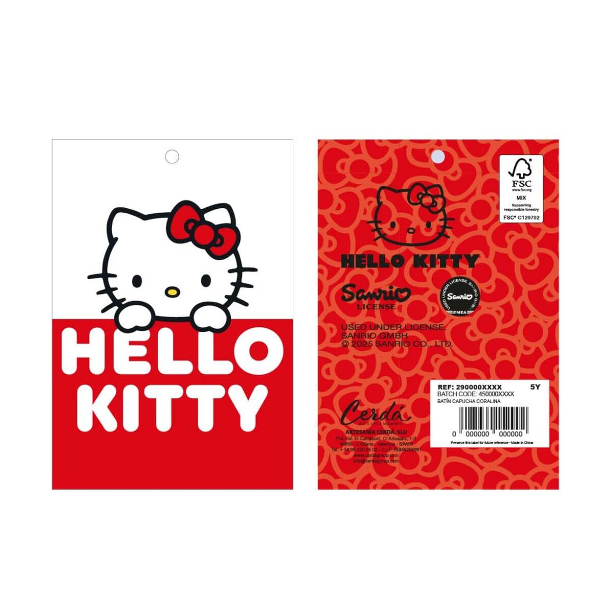 Batín Infantil Hello Kitty Blanco