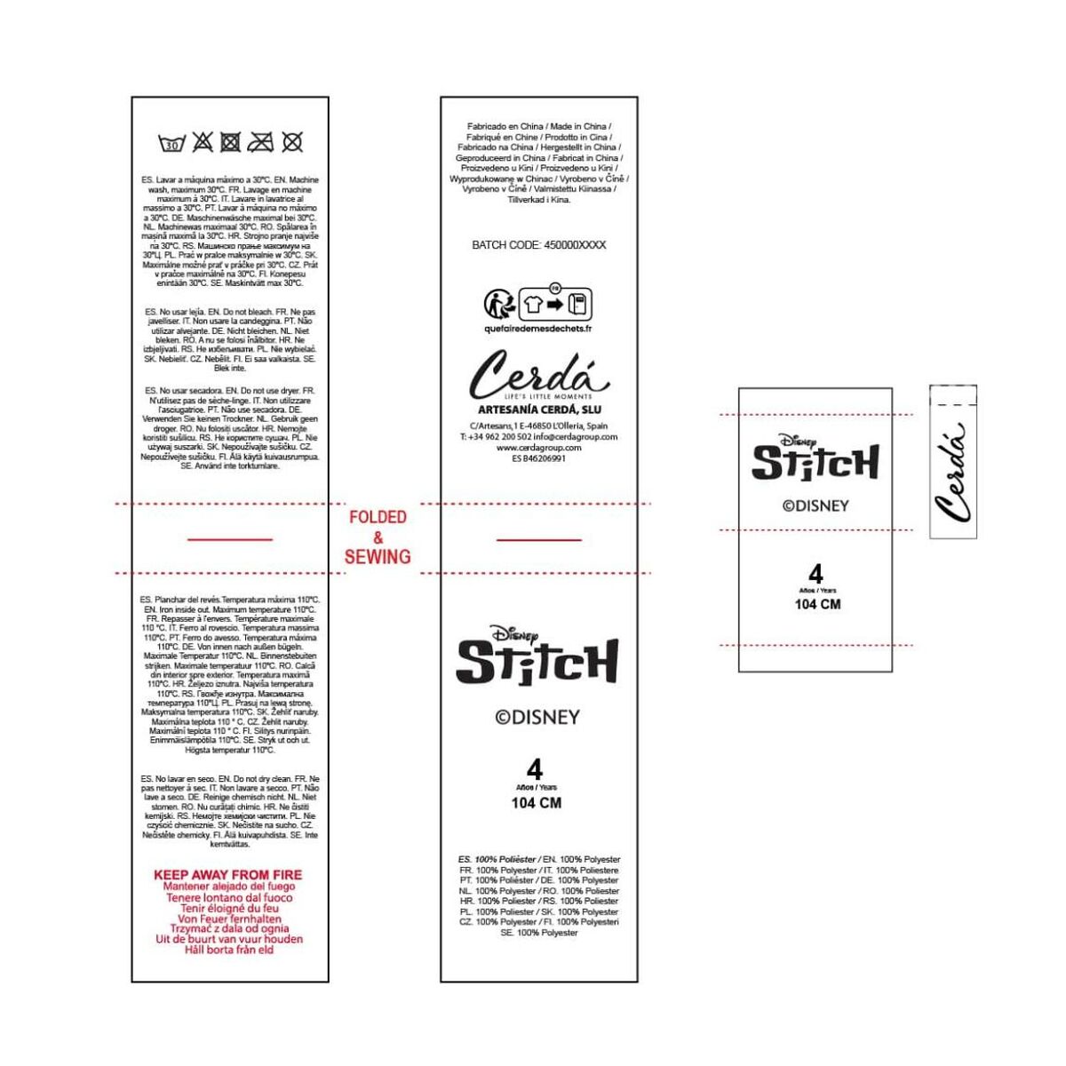 Jersey Unisex Stitch Azul