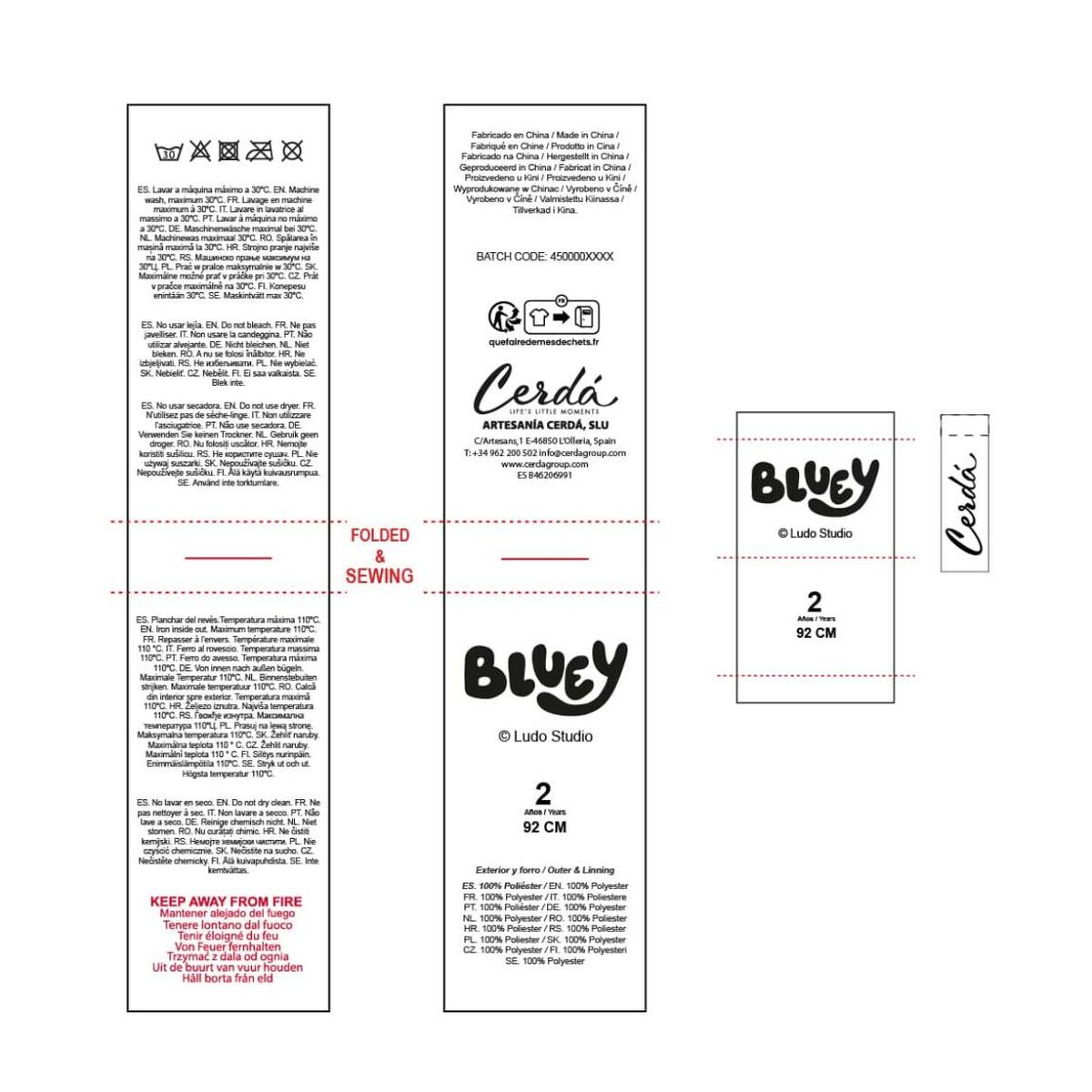 Batín Infantil Bluey Naranja