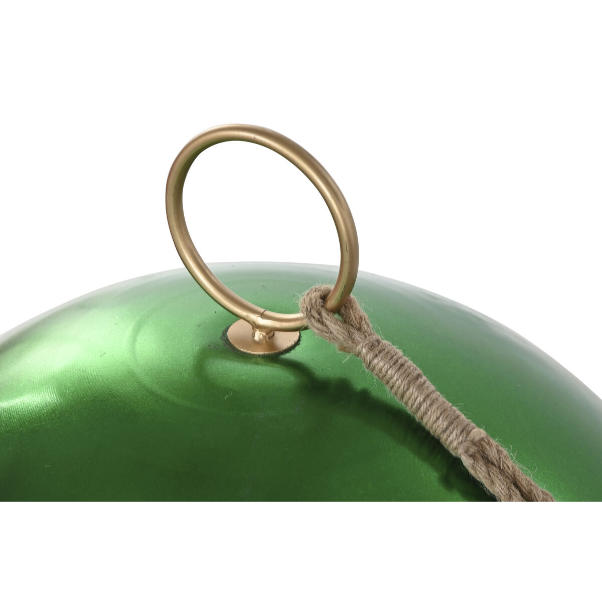 Bola de Navidad Home ESPRIT Rojo Verde Dorado Metal (2 Unidades)