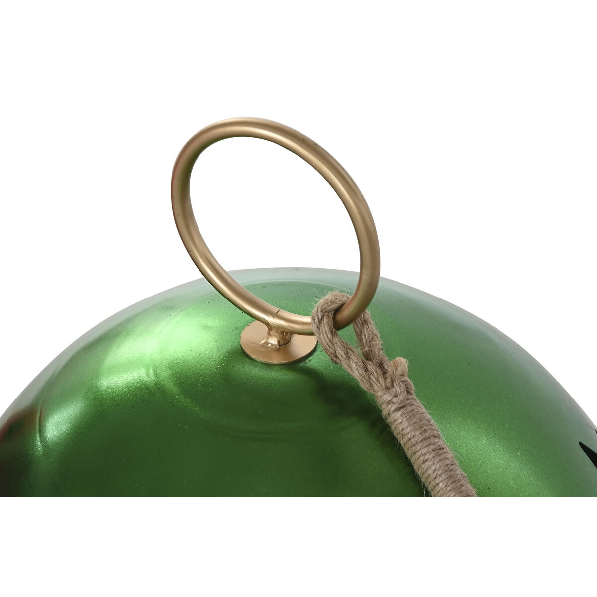 Bola de Navidad Home ESPRIT Rojo Verde Dorado Metal (2 Unidades)